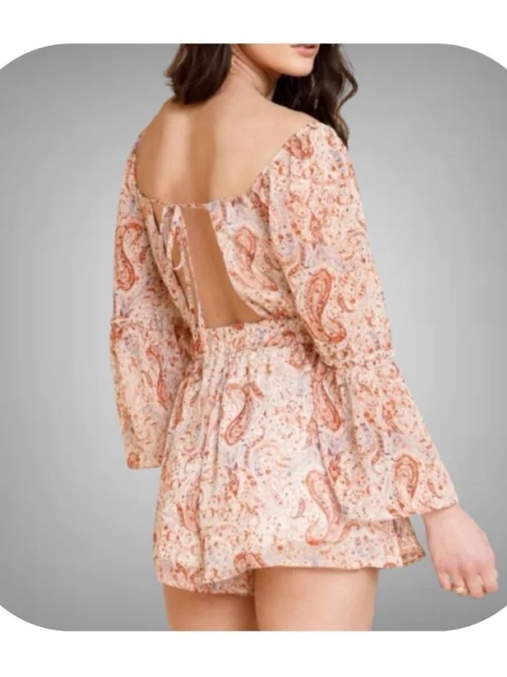 Flowy backless romper